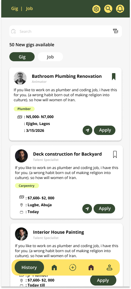 SuqSphere — Gigs home, browse available gigs and jobs