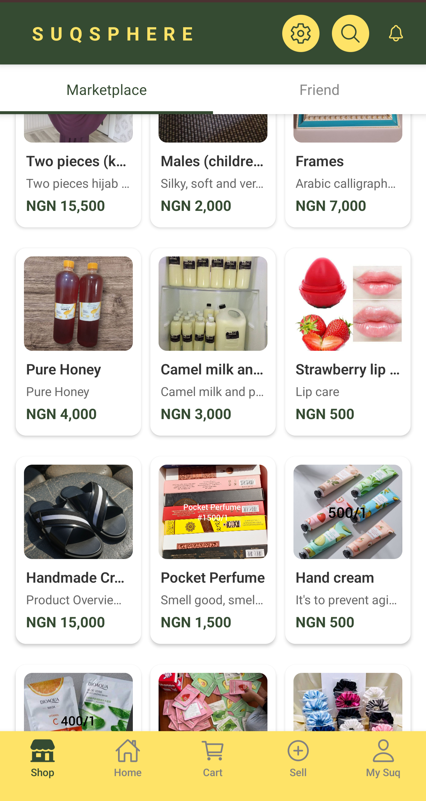 SuqSphere marketplace screenshot